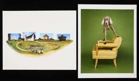 2 William Wegman Prints - "The Architects" & "About 4:30"