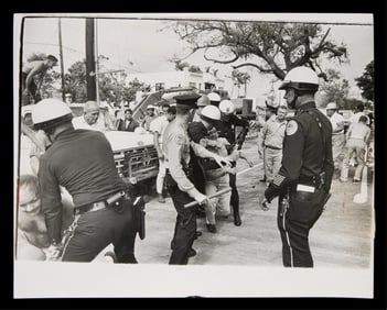 John Walther "Labor Union Fight" Press Photo 1966