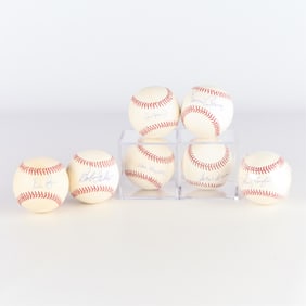 7 20th c. MLB Autographed Baseballs