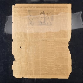 Vintage Babe Ruth Newspaper Article 1927