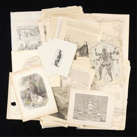 Grp Assorted Antique Newspapers & Illustrations