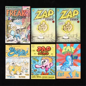 5 Zap Comix & 1 Fabulous Furry Freak Bros. Comic