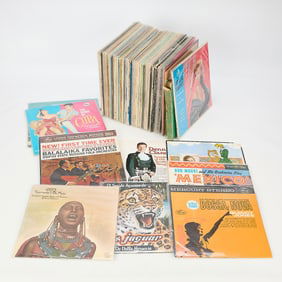 Large Grp Int'l Traditional Folk Vinyl LP Records