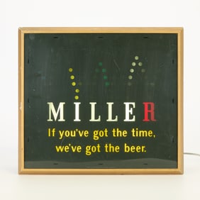 Vintage Miller Brewing Illuminated Beer Sign