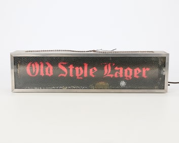 Vintage Old Style Lager Illuminated Sign