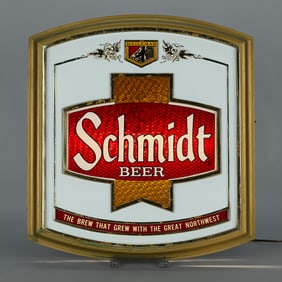 1978 Heileman Brewing Schmidt Beer Sign