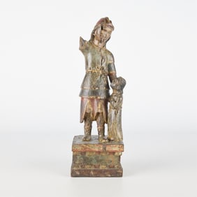 Carved Spanish Colonial Santos Figure