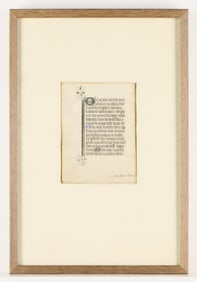 15th c. Dutch Illuminated Manuscript Page