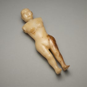 Chinese Carved Quartz Stone Doctor's Lady Figure