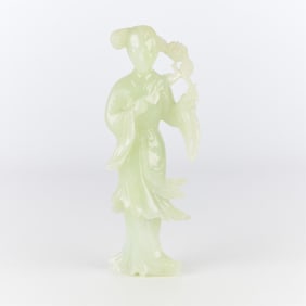 Chinese Carved Hardstone Elegant Beauty