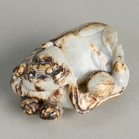 Chinese Carved Jade Money Beast