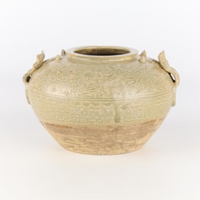 Antique Chinese Incised Porcelain Jar