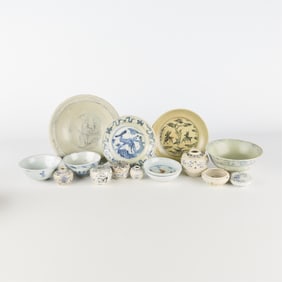 15 Chinese Ming Blue & White Ceramics
