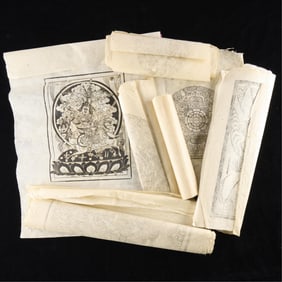 Group of Temple Rubbings