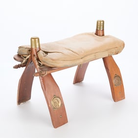 Vintage Egyptian Style Camel Saddle or Footstool