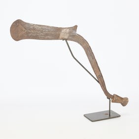African Bamileke Axe w/ Stand