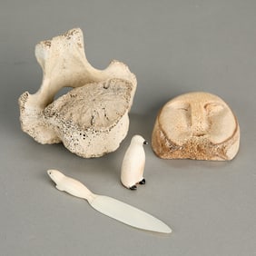 4 Pcs Inuit Bone Carvings