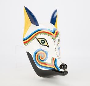 Gorgonio Candelario Castro Folk Art Coyote Mask