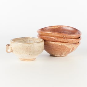 4 Warren Mackenzie Studio Pottery Ceramic Vessels
