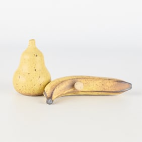 2 Attr. McLaughlin Studio Pottery Fruit S&P Shakers