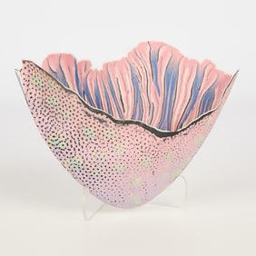 Curtis Benzle Porcelain Pink Sea Shell Bowl
