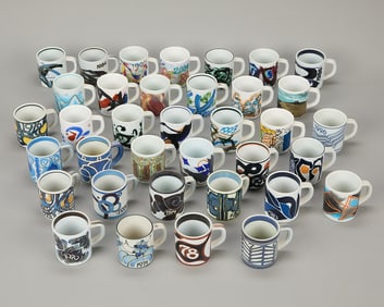 Large Collection of Royal Copenhagen Mugs - 38 Pcs