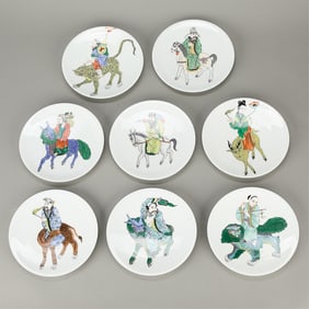 Set 8 Lao Tse Limoges Porcelain Plates