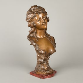 L. Leroux "La Source" Bronze Bust