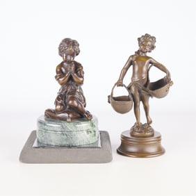 Group 2 Cherubic Bronze Figurines
