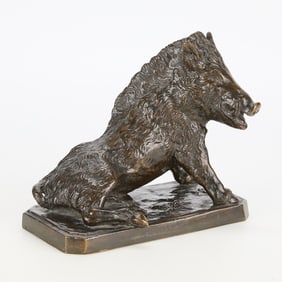 Bronze Wild Boar Sculpture
