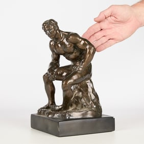After Rodin "The Athlete" Plaster Sculpture