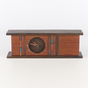 Robert McKeown Rosewood Bubinga Sterling Clock