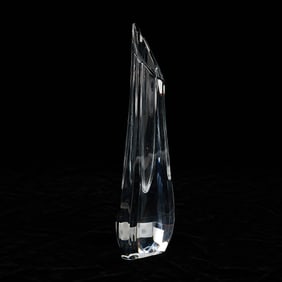 Baccarat Tall Geometric Glass Bud Vase