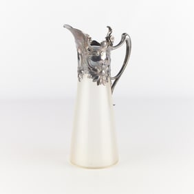 Art Nouveau Style Silver Decanter Carafe