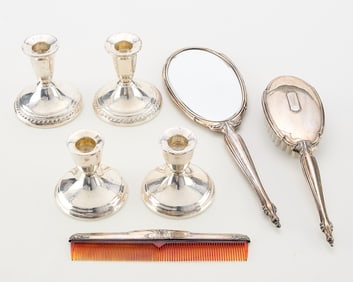 Group of Sterling & Weighted Silver Items - 7 pcs