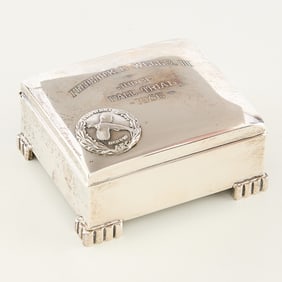 Poole Sterling Silver Box 263.5 g