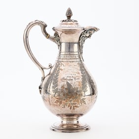 Antique Victorian Silverplate Claret Pitcher