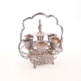 Roswell Gleason & Sons Silverplate Egg Cruet