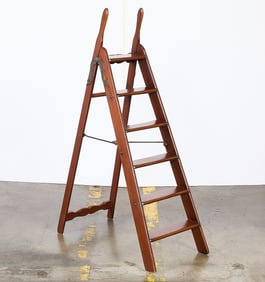 Antique English Library Ladder