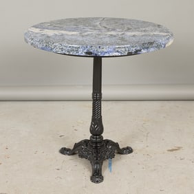 Late 20th c. Blue Bahia Marble Cafe Table