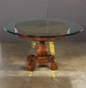 American Empire Style Mahogany Wood Dining Table