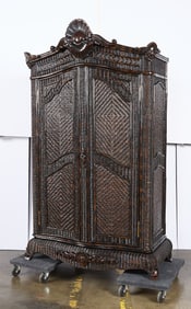 Vintage Ralph Lauren Wicker Armoire