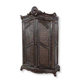 Vintage Ralph Lauren Wicker Armoire