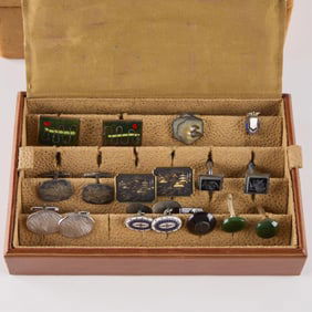 Group 19 Assorted Cufflinks & Cufflinks Box