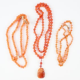 3 Carnelian Necklaces