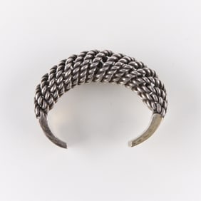 Silver Twisted Cuff