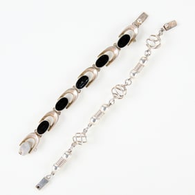 2 Mexican Sterling Silver Bracelets