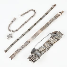 4 Sterling & Silver Bracelets