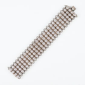 Sterling Silver Mexican Bracelet 2.86 ozt
