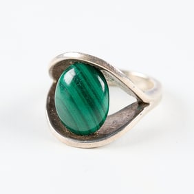 SW Style Sterling & Malachite Ring